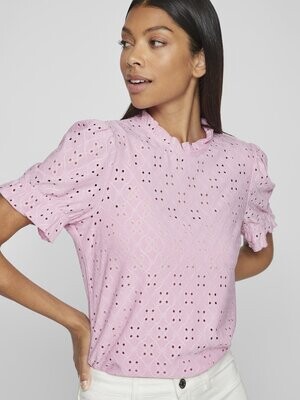 VIKAWA S/S FLOUNCE TOP - NOOS Pastel Lavender