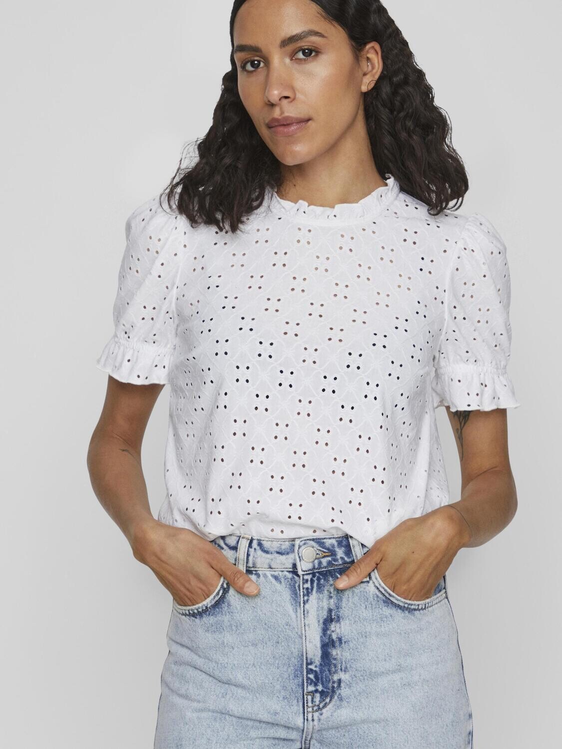 VIKAWA S/S FLOUNCE TOP - NOOS Optical Snow