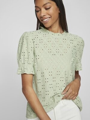 VIKAWA S/S FLOUNCE TOP - NOOS Swamp
