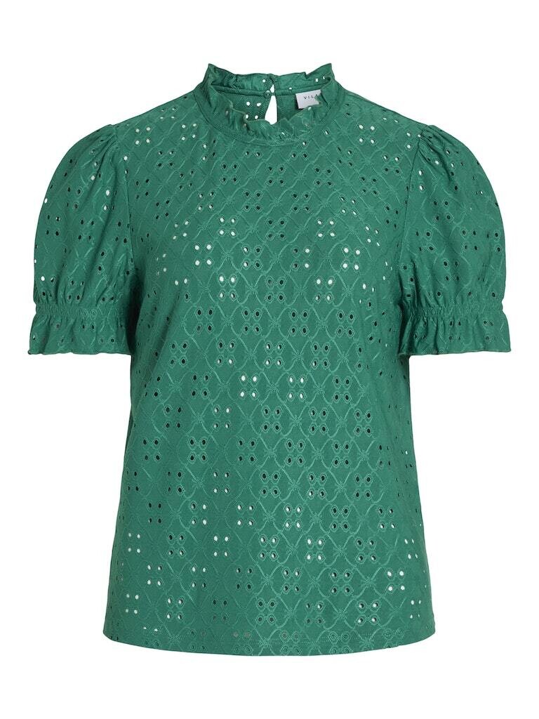 VIKAWA S/S FLOUNCE TOP - NOOS Ultramarine Green
