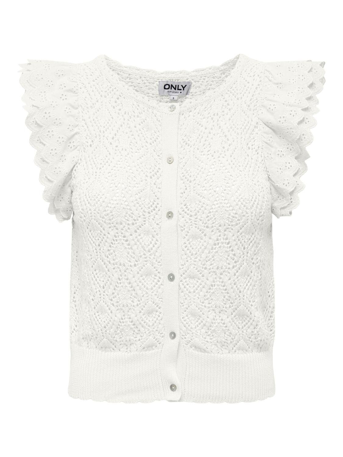 ONLNETTIE SL MIX U-NECK CARDIGAN KNT Cloud Dancer