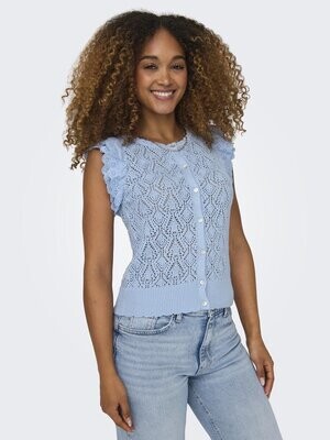 ONLNETTIE SL MIX U-NECK CARDIGAN KNT Cashmere Blue