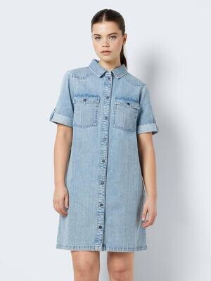 NMNEW SIGNE S/S DENIM DRESS WG003LB NOOS Light Blue Denim