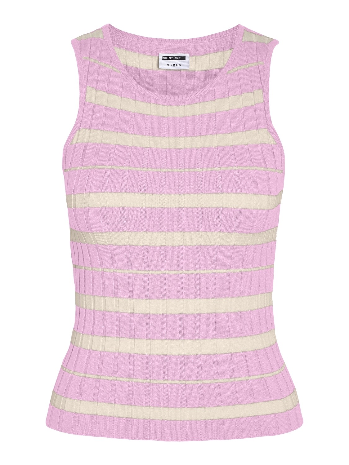NMFREYA S/L O-NECK KNIT TOP FWD DD Pirouette/EGGNOG
