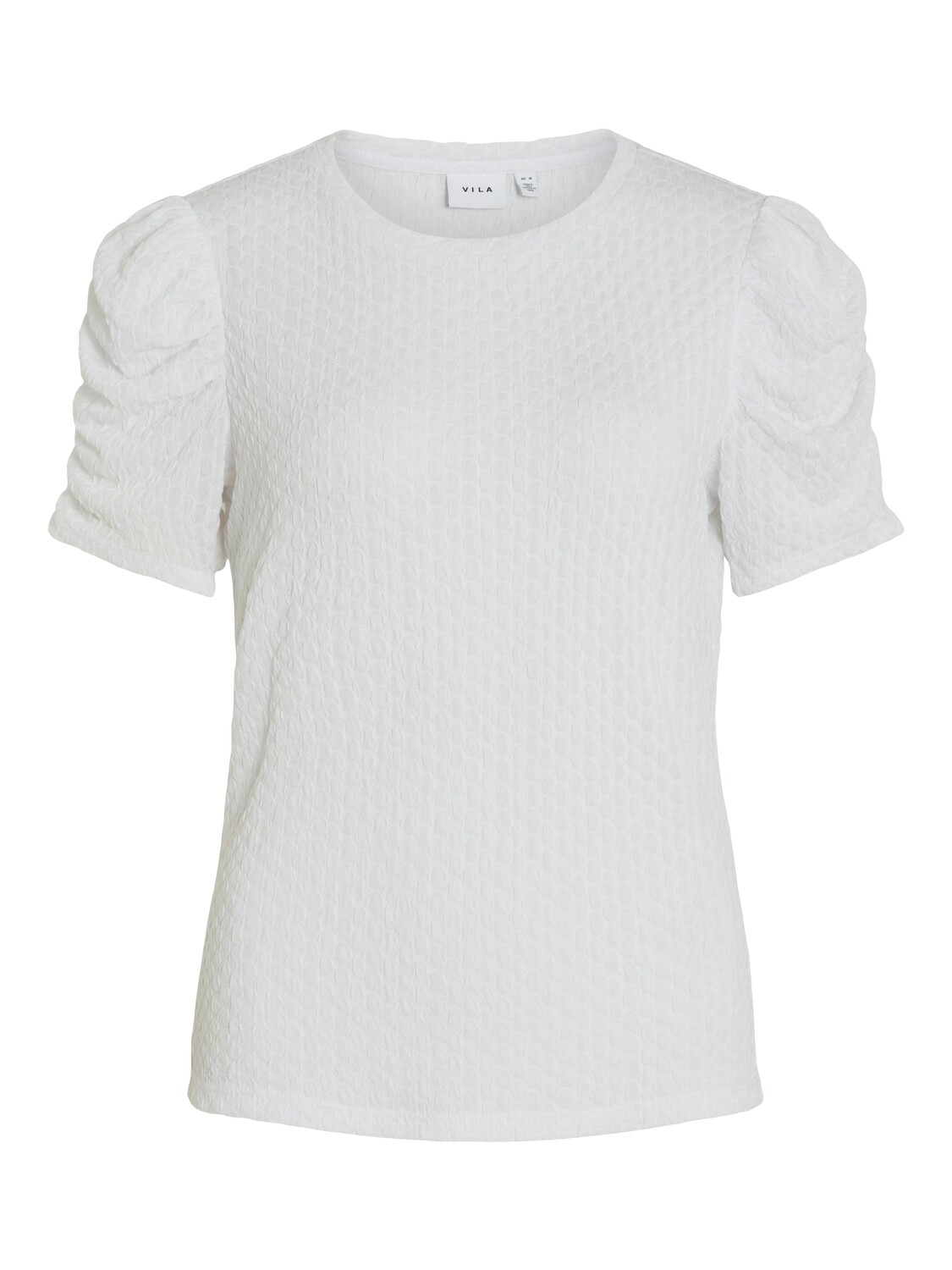 VIANINE S/S PUFF SLEEVE TOP - NOOS Bright White
