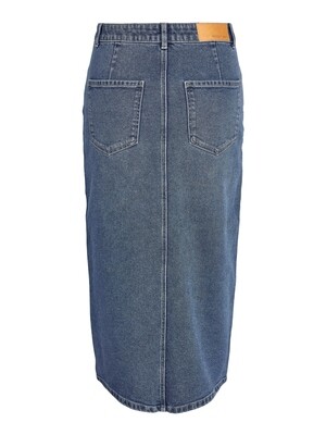 NMKATH NW SLIT MIDI SKIRT VI477MB NOOS Medium Blue Denim