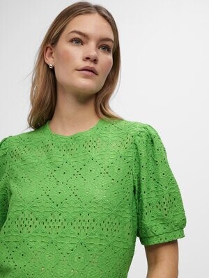 OBJFEODORA S/S TOP NOOS Vibrant Green