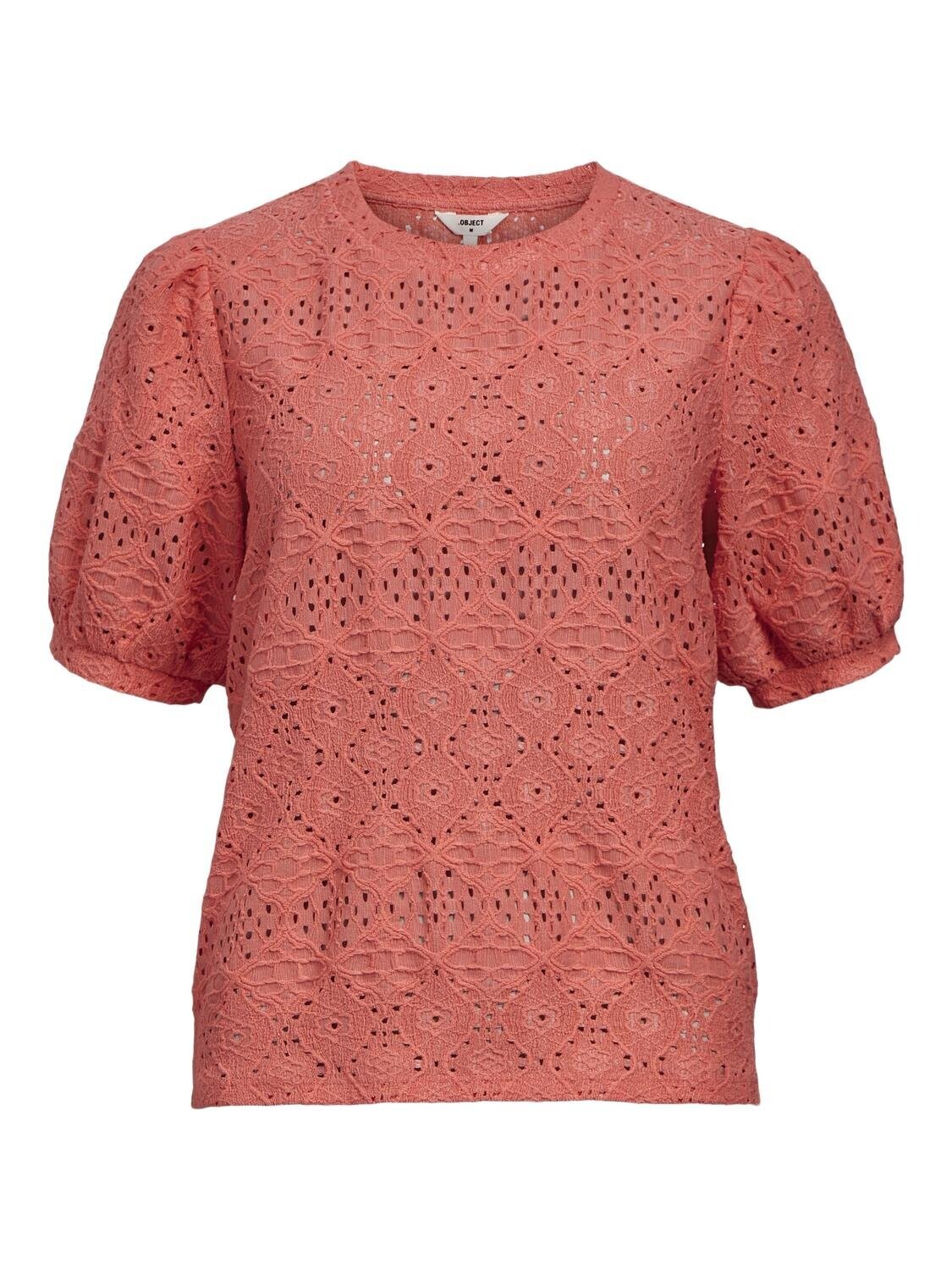 OBJFEODORA S/S TOP NOOS Georgia Peach