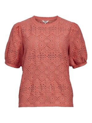 OBJFEODORA S/S TOP NOOS Georgia Peach