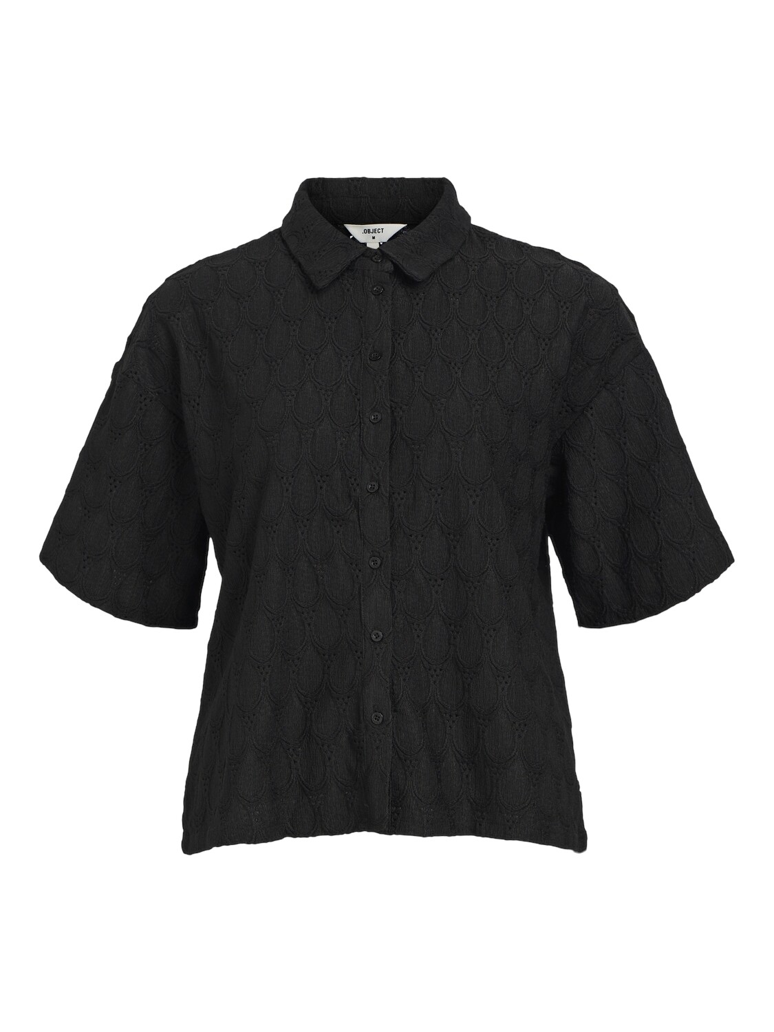 OBJFEODORA 2/4 SLEEVE SHIRT DIV Black