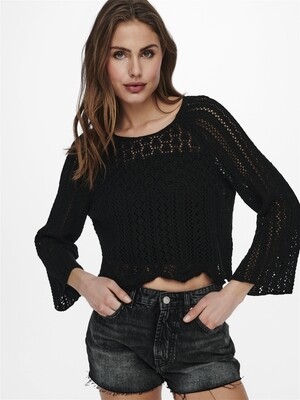ONLNOLA LIFE 3/4 PULLOVER KNT NOOS Black
