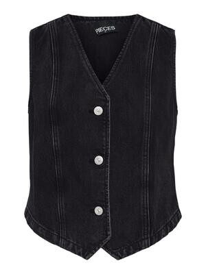 PCALMA DENIM VEST D2D Dark Grey Denim