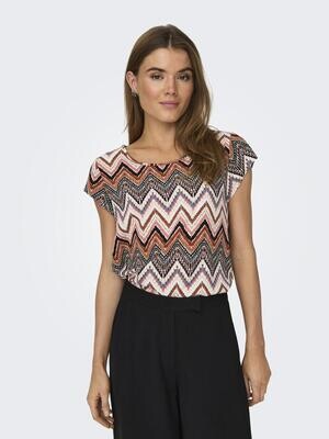 ONLVIC S/S AOP TOP NOOS PTM Cloud Dancer/ARABIAN