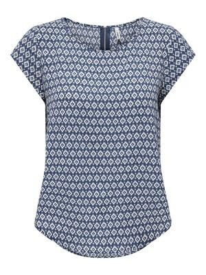 ONLVIC S/S AOP TOP NOOS PTM Dark Denim/Small ika