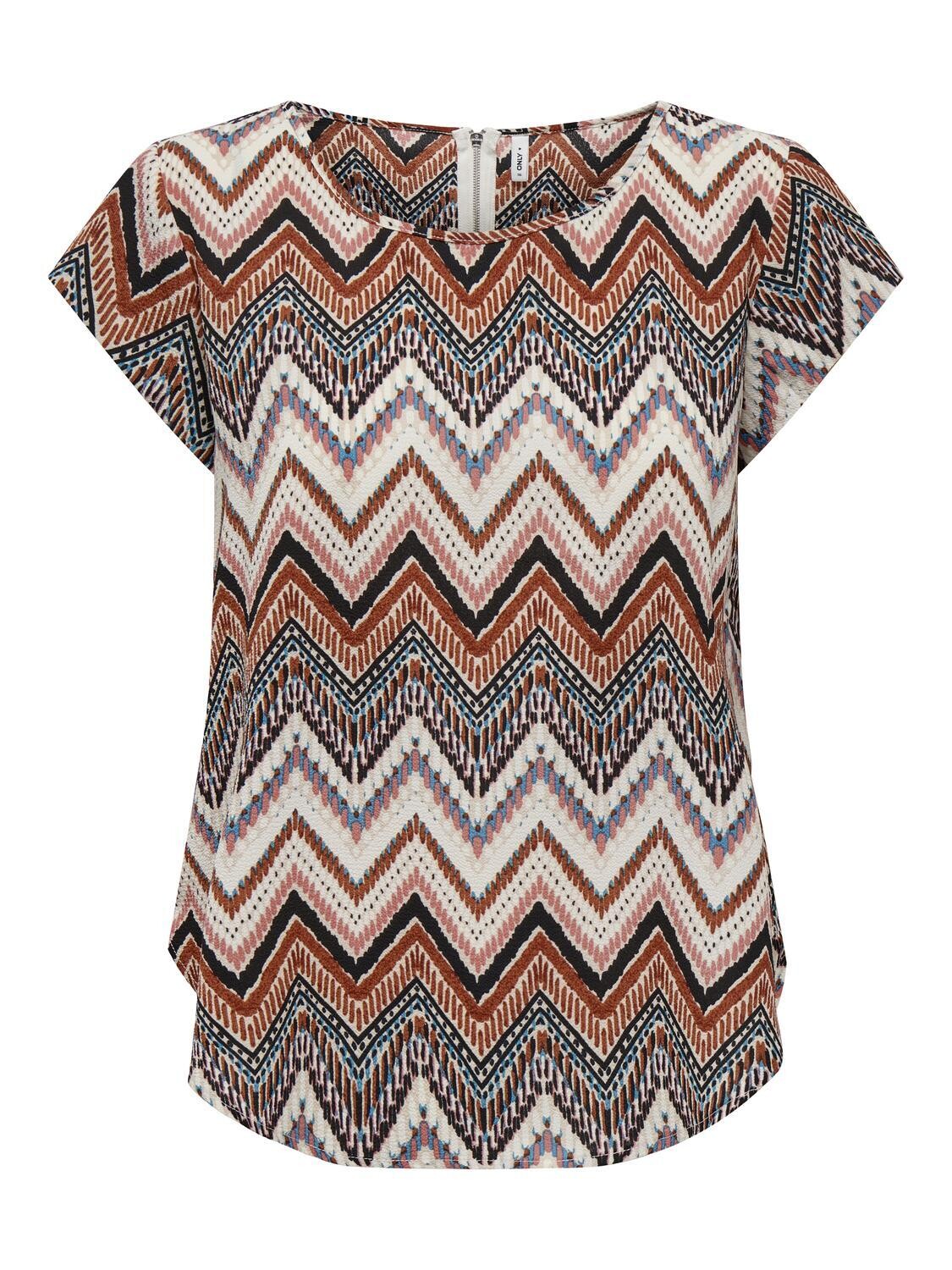 ONLVIC S/S AOP TOP NOOS PTM Cloud Dancer/ARABIAN
