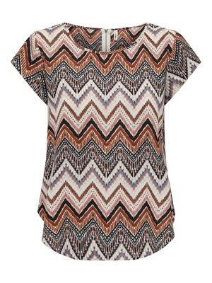ONLVIC S/S AOP TOP NOOS PTM Cloud Dancer/ARABIAN