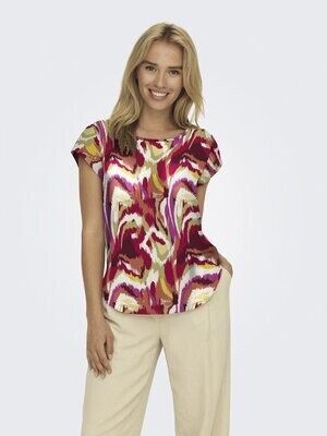 ONLVIC S/S AOP TOP NOOS PTM True Red/URBAN TRIBE