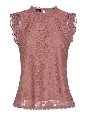 PCOLLINE SL LACE TOP NOOS Canyon Rose