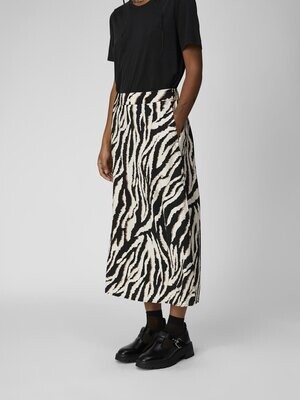 OBJJACIRA MW SKIRT NOOS Sandshell-Black-fossil zebra
