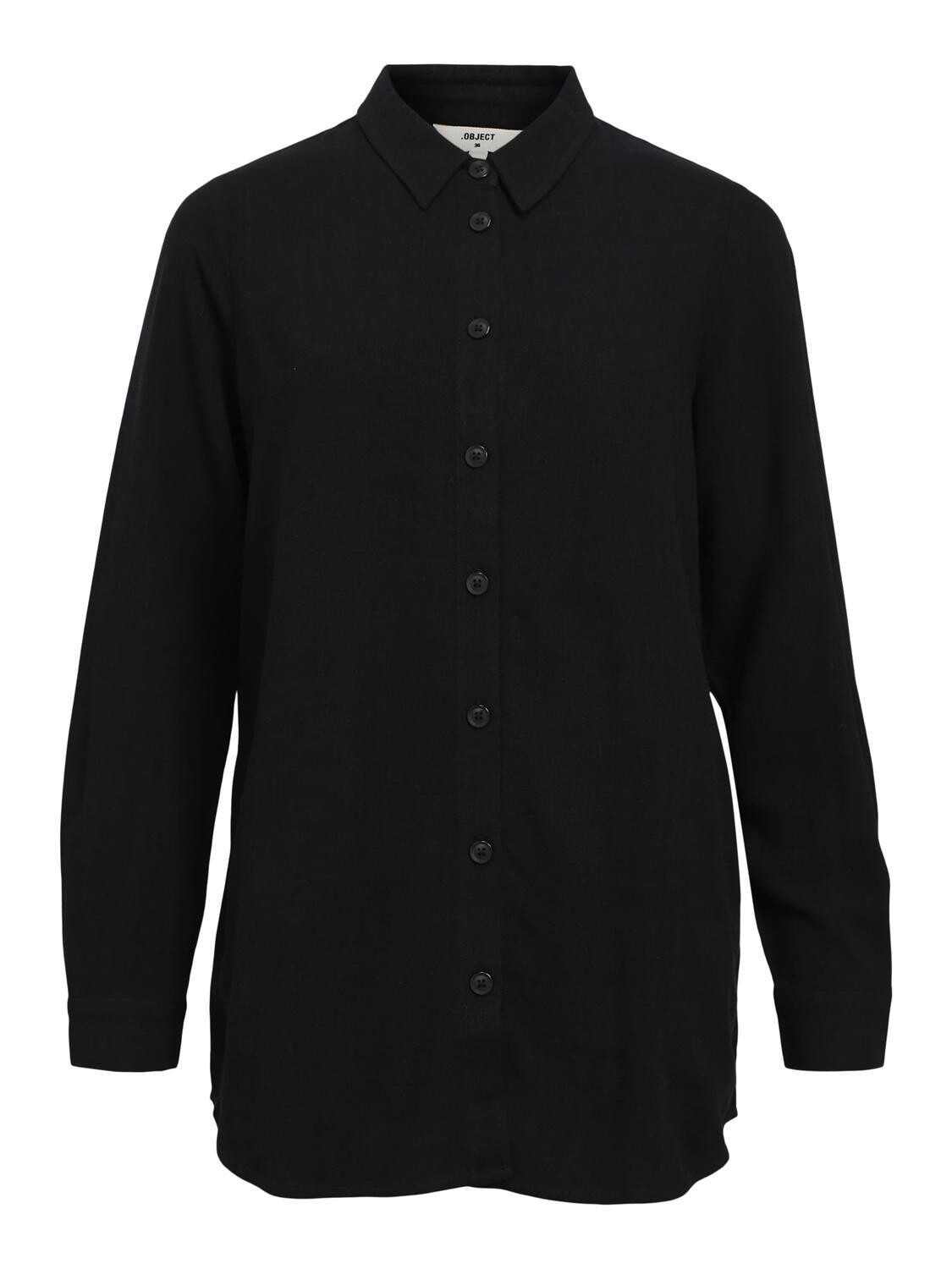 OBJSANNE L/S SHIRT NOOS Black
