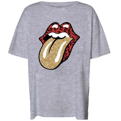 NMIDA GLITTER ROLLING STONES JRS Light Grey Melange-GLITTER ROL