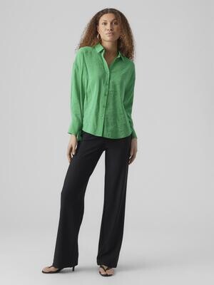 VMQUEENY LS OVERSIZE SHIRT WVN GA NOOS Bright Green