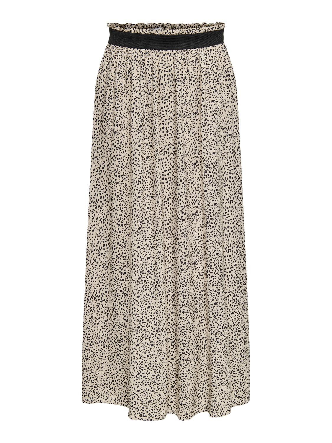 ONLVENEDIG AOP LIFE LONG SKIRT WVN NOOS Silver Mink-LINA SMALL LEO