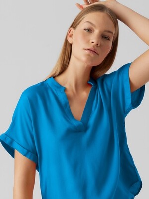 VMBEAUTY SS TOP WVN GA NOOS Ibiza Blue