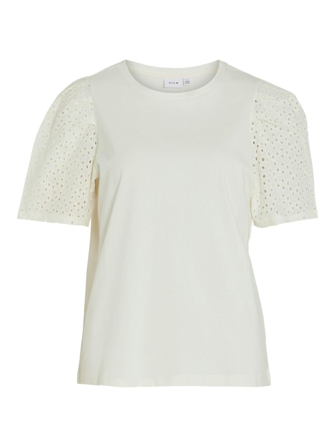 VIMERRY S/S EMB ANGLAISE TOP Egret