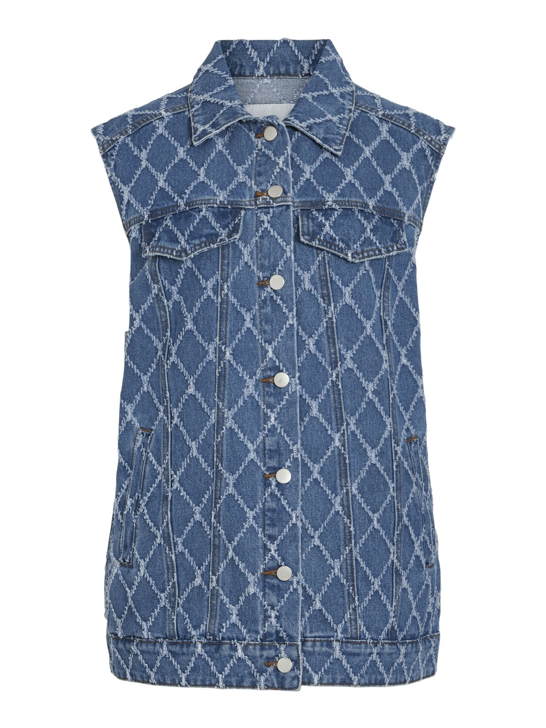 VICLAY OVERSIZE WAISTCOAT MBD Medium Blue Denim/LA