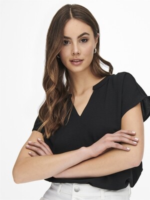 JDYLION S/S TOP WVN NOOS Black