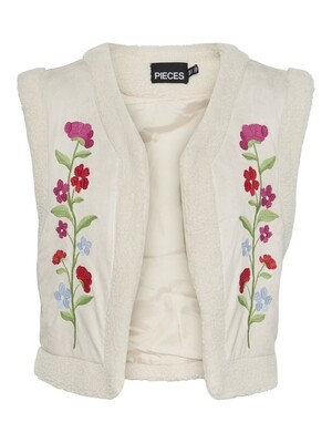 PCBOSTON VEST D2D Birch/FLOWERS