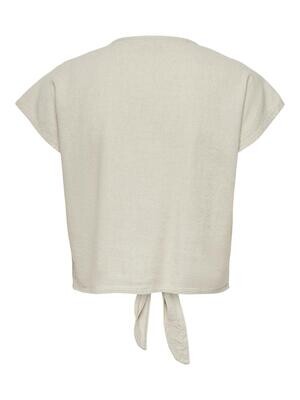 JDYSAY S/S LINEN KNOT SHIRT WVN DIA Oatmeal/MELANGE
