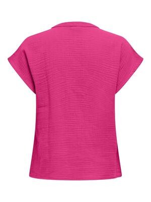 JDYTHEIS LIFE S/S TOP WVN DIA Fuchsia Purple