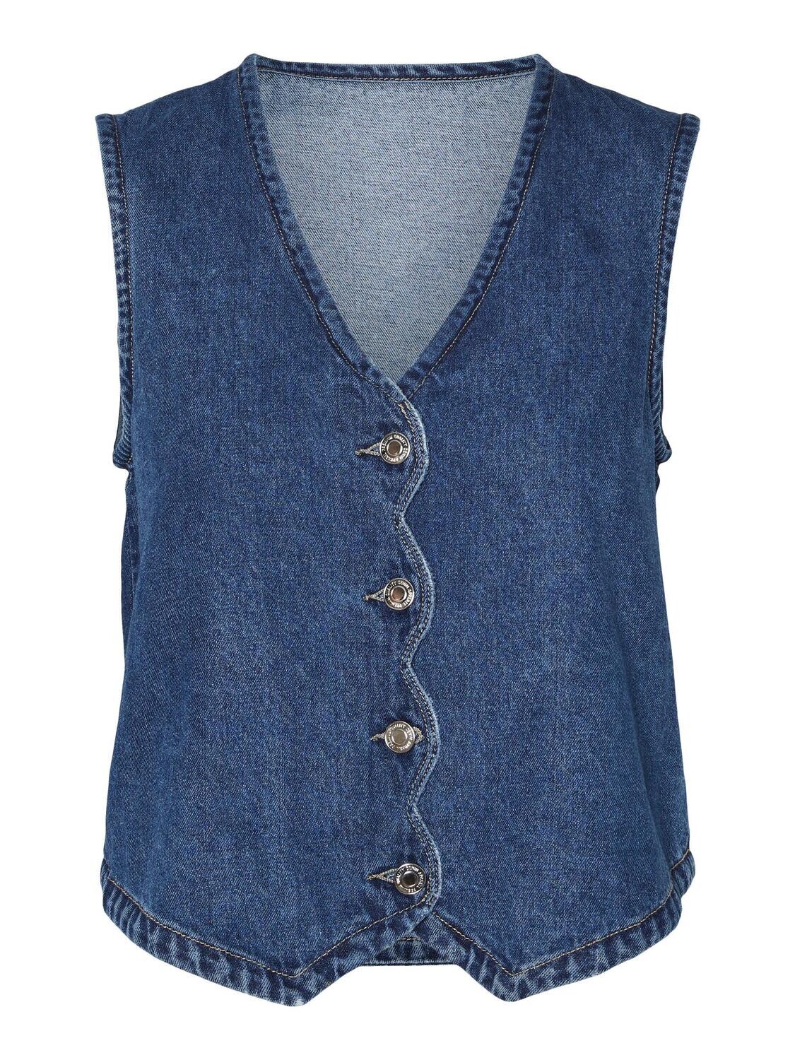 VMORIA DENIM WAISTCOAT GU3208 Dark Blue Denim