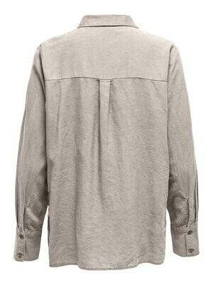 JDYSAY L/S LINEN LOOSE SHIRT WVN NOOS Oatmeal/MELANGE