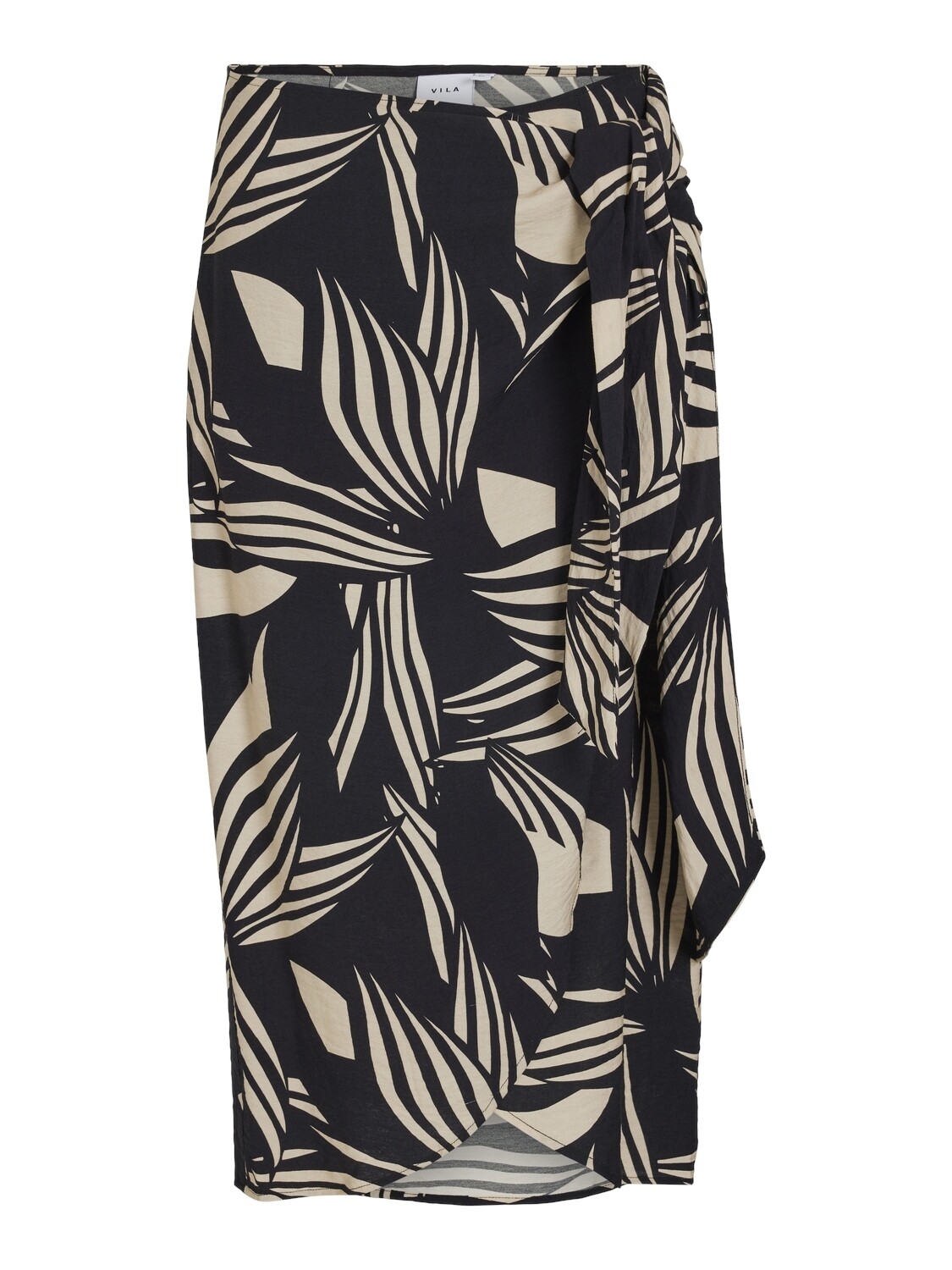 VIALINIA MIDI SHARONG SKIRT Black Beauty/BIRCH
