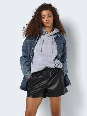 NMANDY PU HW SHORTS WVN NOOS Black
