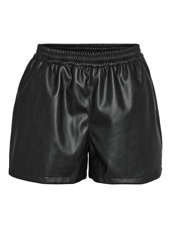 NMANDY PU HW SHORTS WVN NOOS Black