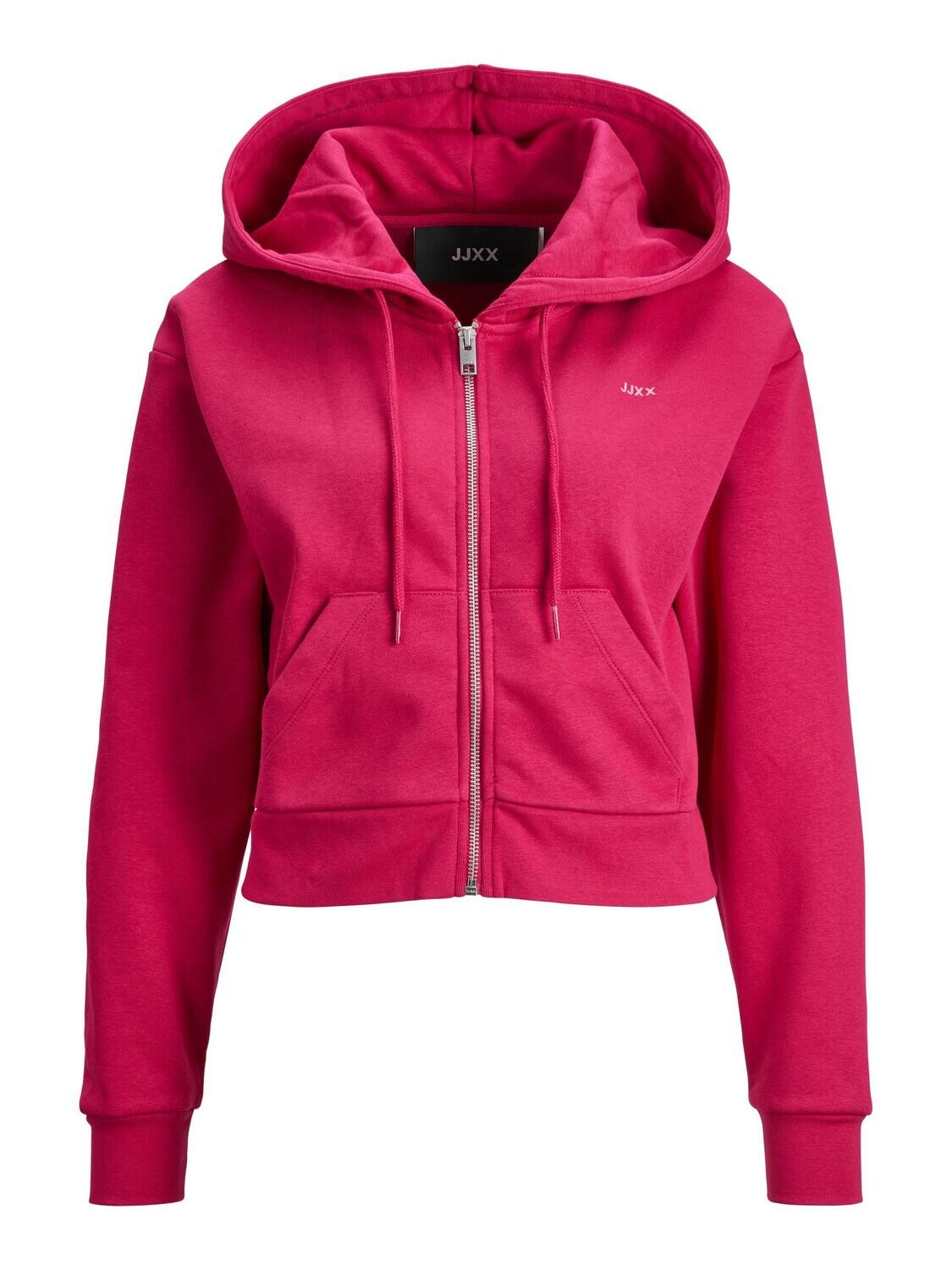 JXABBIE REG LS EVERY ZIP HOOD SWT NOOS Cerise/CONFETTI JJXX