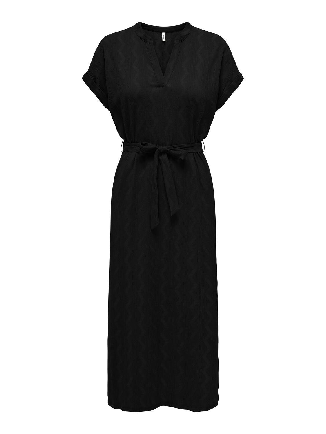 ONLDIA S/S V-NECK DRESS JRS Black