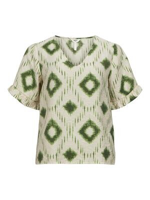 OBJBERRY SELINE S/S TOP 132 DIV Sandshell-Peridot graphical