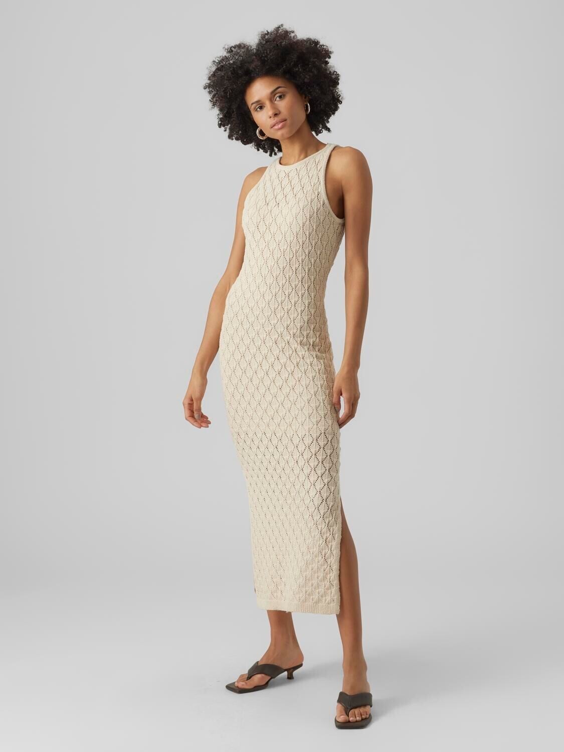 VMEVELYN SL CROCHET 7/8 DRESS VMA NOOS Birch