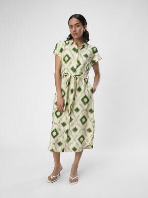 OBJBERRY S/S LONG DRESS 132 Sandshell-Peridot graphical