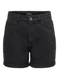 ONLVEGA HW MOM DNM SHORTS NOOS Black Denim