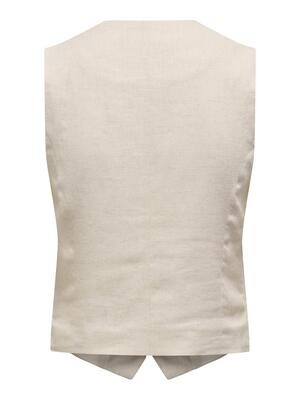 JDYMAYA LINEN WAISTCOAT PNT DIA Oatmeal/MELANGE