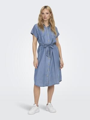ONLPEMA HANNOVER SS DNM SH DRESS QYTNOOS Medium Blue Denim