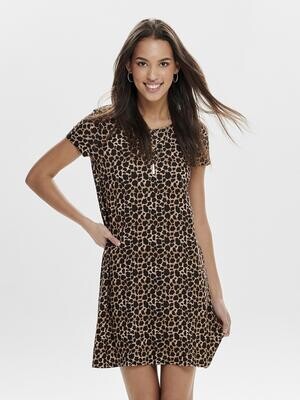 ONLBERA BACK LACE UP S/S DRESS JRS NOOS Black-EGGNOG-BLACK LEO