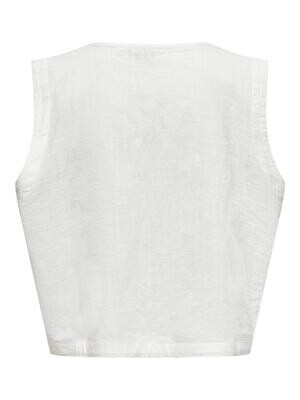 PGSUSAN WAISTCOAT WVN Cloud Dancer-SURF THE WEB EMBR