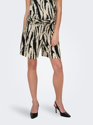 JDYPALERMO HW WIDE SHORTS WVN Tapioca/BLACK ZEBRA